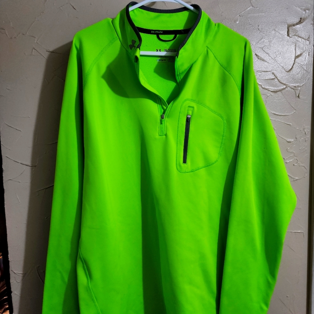 Under armour running shirt green size XXL 2XL mens